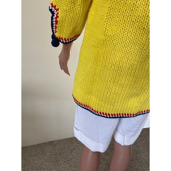 NWT Scoop NYC 100% Cotton Yellow Knit Tunic Sweater Size 4 - Picture 9 of 13